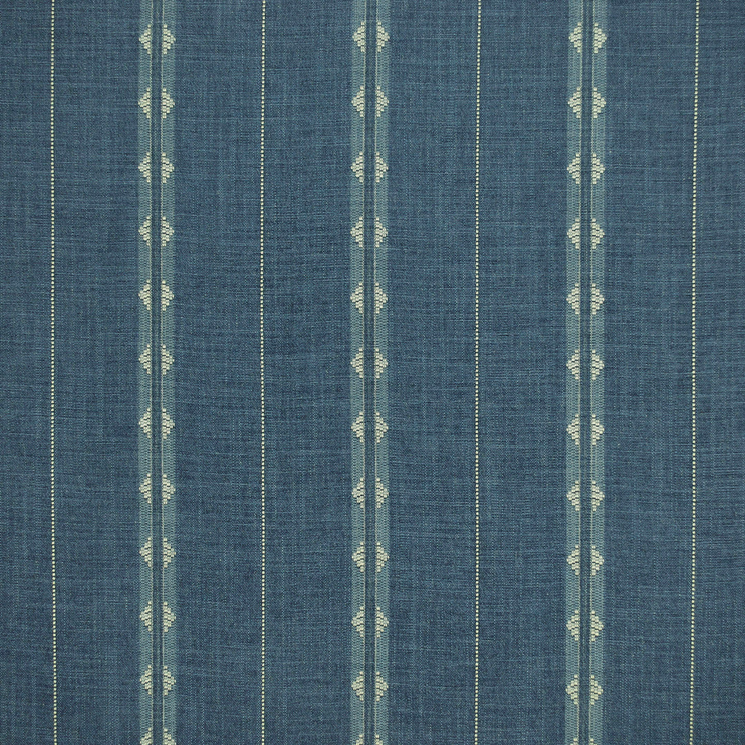 Westward Stripe Baltic 480935 by PKL Studio Designer Fabric - 89% Polyester 7% Cotton 4% Linen India 51000 Horizontal: 8.000" and Vertical: 2.000" 55 - Swanky Fabrics -