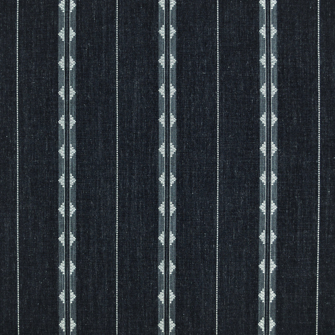 Westward Stripe Onyx 480937 by PKL Studio Designer Fabric - 89% Polyester 7% Cotton 4% Linen India 51000 Horizontal: 8.000" and Vertical: 2.000" 55 - Swanky Fabrics -