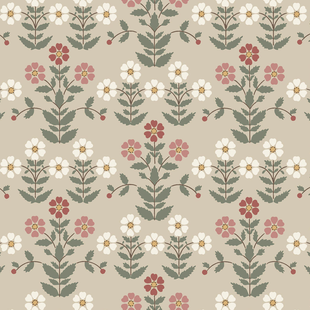 Sippor Pinks And Natural 4810 by Schumacher Designer Wallcovering