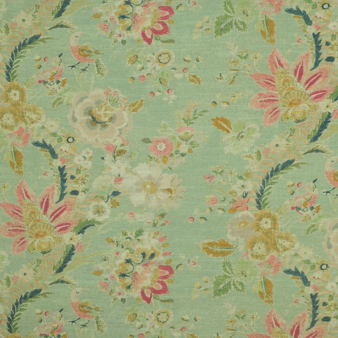 Palmira Robin's Egg 481041 by PKL Studio Designer Fabric - 75% Cotton 25% Linen Pakistan 15000 Horizontal: 27.000" and Vertical: 27.000" 54 - Swanky Fabrics -