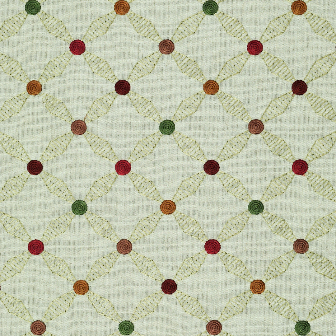 Serenade Swirl Em Harvest 481051 by PKL Studio Designer Fabric - Base:100% Cotton Embroid:100% Viscose India 51000 Horizontal: 6.500" and Vertical: 15.100" 53 - Swanky Fabrics -