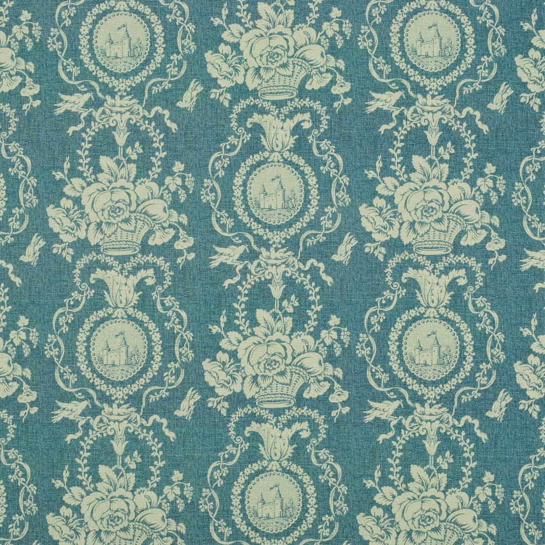 Chalet Elegante Dusty Indigo 481141 by PKL Studio Designer Fabric - 100% Cotton Pakistan 51000 Horizontal: 6.750" and Vertical: 13.500" 54 - Swanky Fabrics -