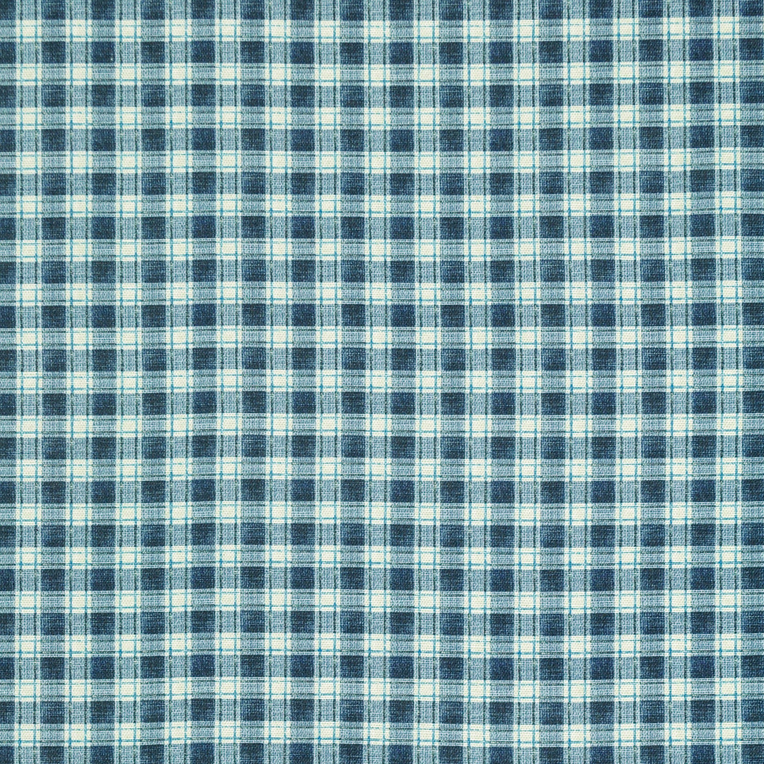 Le Cheque Washed Denim 481184 by PKL Studio Designer Fabric - 100% Cotton Pakistan 51000 Horizontal: 1.600" and Vertical: 1.400" 54 - Swanky Fabrics -