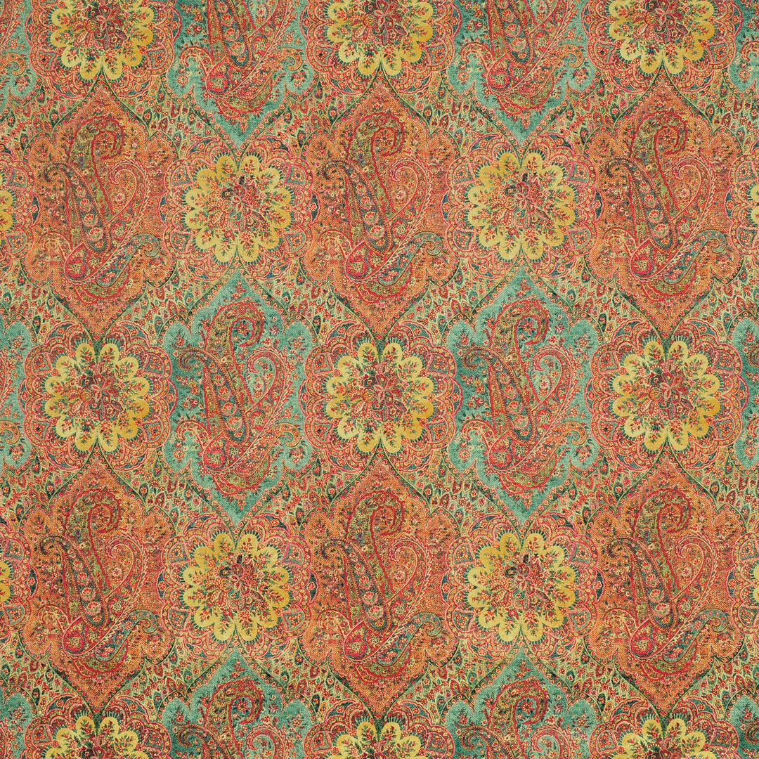 Paisley Flourish Jewel 481200 by PKL Studio Designer Fabric - 100% Cotton Peru 20000 Horizontal: 13.500" and Vertical: 18.000" 54 - Swanky Fabrics -