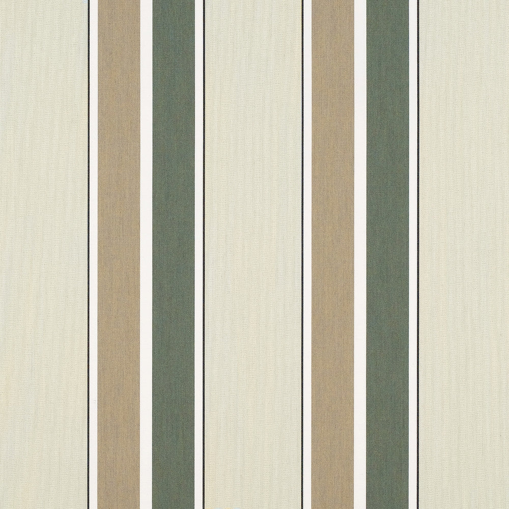 4959 Fern / Heather Beige Blockstripe by Sunbrella Designer Fabric Sunbrella Awning Stripes 100% SunbrellaÂ® Acrylic USA or Imported 10-Year Horizontal: and Vertical: 46 in. - Swanky Fabrics -