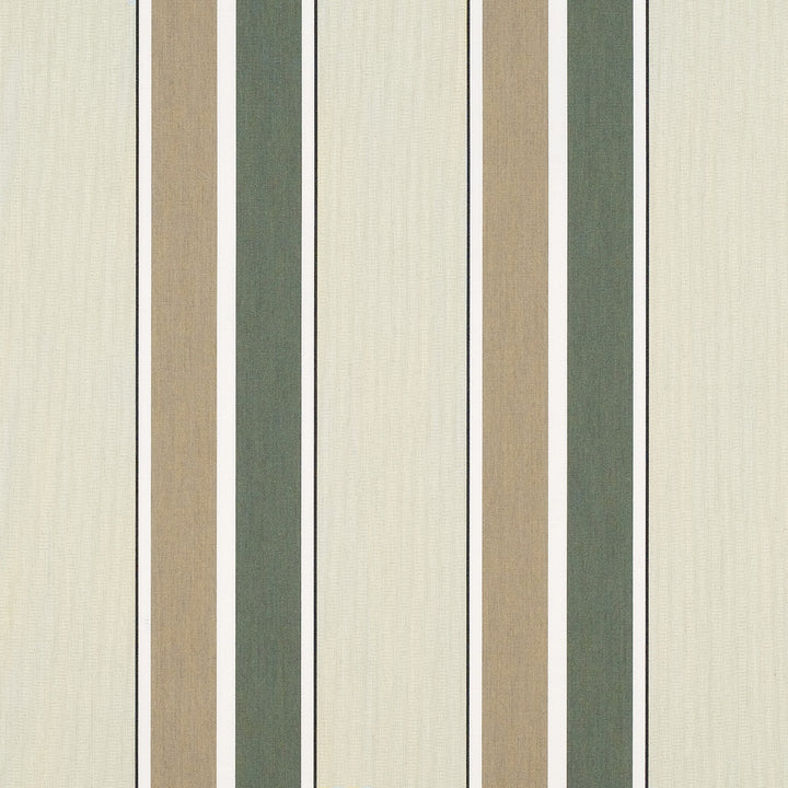 4959 Fern / Heather Beige Blockstripe by Sunbrella Designer Fabric Sunbrella Awning Stripes 100% SunbrellaÂ® Acrylic USA or Imported 10-Year Horizontal: and Vertical: 46 in. - Swanky Fabrics -