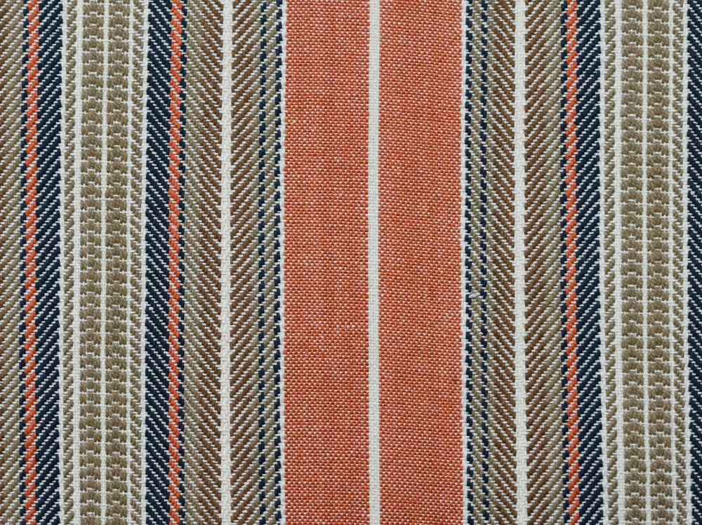 Montana Stripe Paprika by Roth & Tompkins Designer Fabric