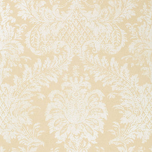 Lorenzo Damask Taupe 5000433 by Schumacher Designer Wallpaper