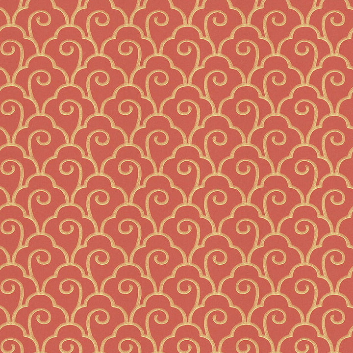 Scallop Filigree Lacquer 5001053 by Schumacher Designer Wallpaper THE SMART SET Paper 0 UNITED KINGDOM </p><p>Repeat: Horizontal: 10 1/4" (26CM) and Vertical: 7" (18CM) 20.5 - Swanky Fabrics -