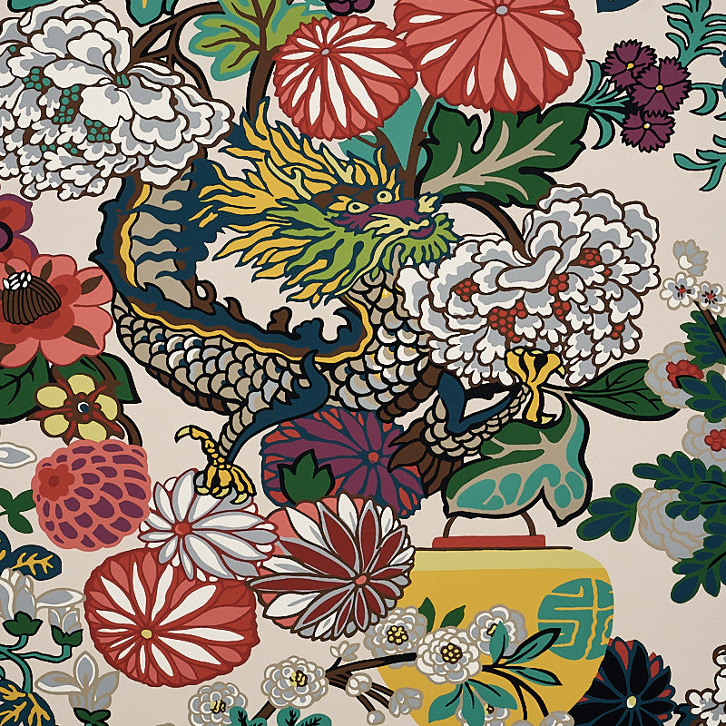 Chiang Mai Dragon Alabaster 5001063 by Schumacher Wallcovering Schumacher Wallcovering Chiang Mai Dragon Alabaster 5001063Wallcovering Paper UNITED STATES OF AMERICA </p><p>Repeat: H: HORZ. 27" (69CM) , V: VERT. 45 3/4" (116CM) 27 - Fabric Carolina -