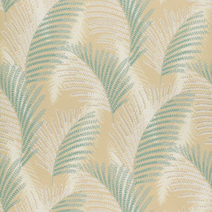 Kauai Fern Aqua 5001081 by Schumacher Designer Wallpaper
