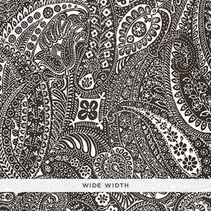 Paisley Print Espresso 5003192 by Schumacher Designer Wallcovering