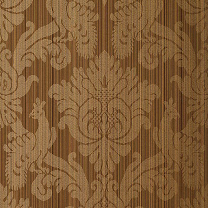 Valette Strie Damask Mahogany 5003665 by Schumacher Designer Wallpaper PALAZZO DAMASKS Paper 0 UNITED KINGDOM </p><p>Repeat: Horizontal: 10 1/4" (26CM) and Vertical: 25 1/4" (64CM) 20.5 - Swanky Fabrics -
