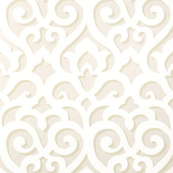 Veneto Cream 5003720 by Schumacher Designer Wallpaper PALAZZO DAMASKS Paper 0 UNITED STATES OF AMERICA </p><p>Repeat: Horizontal: 13 1/2" (34CM) and Vertical: 20" (51CM) 27 - Swanky Fabrics -