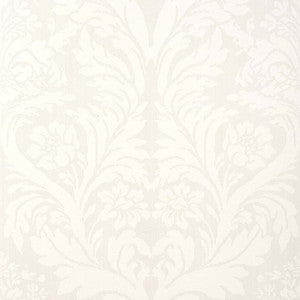 Rozzano Damask Alabaster 5003740 by Schumacher Designer Wallcovering
