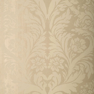 Rozzano Damask Champagne 5003742 by Schumacher Designer Wallcovering