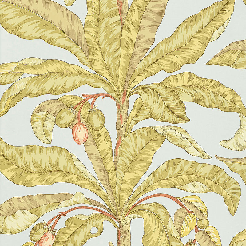 Blair House Palm Sea Breeze 5004061 by Schumacher Designer Wallpaper TROPICANA Paper 0 USA </p><p>Repeat: Horizontal: 27" (69CM) and Vertical: 36" (91CM) 27 - Swanky Fabrics -