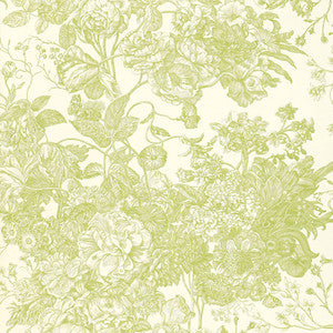 Toile Florissante Peridot 5004091 by Schumacher Designer Wallpaper