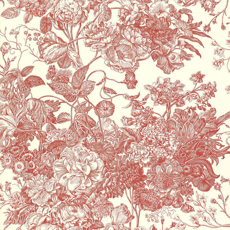 Toile Florissante Begonia 5004093 by Schumacher Designer Wallpaper SIGNATURE PRINTS Paper 0 UNITED STATES OF AMERICA </p><p>Repeat: Horizontal: 27" (69CM) and Vertical: 36" (91CM) 27 - Swanky Fabrics -