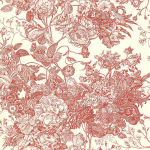 Toile Florissante Begonia 5004093 by Schumacher Designer Wallpaper