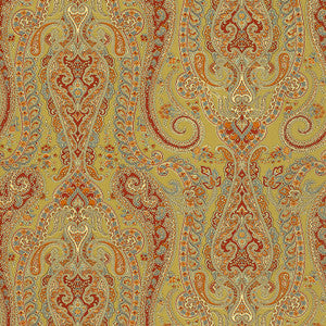 Isabella Paisley Peridot 5004182 by Schumacher Designer Wallcovering