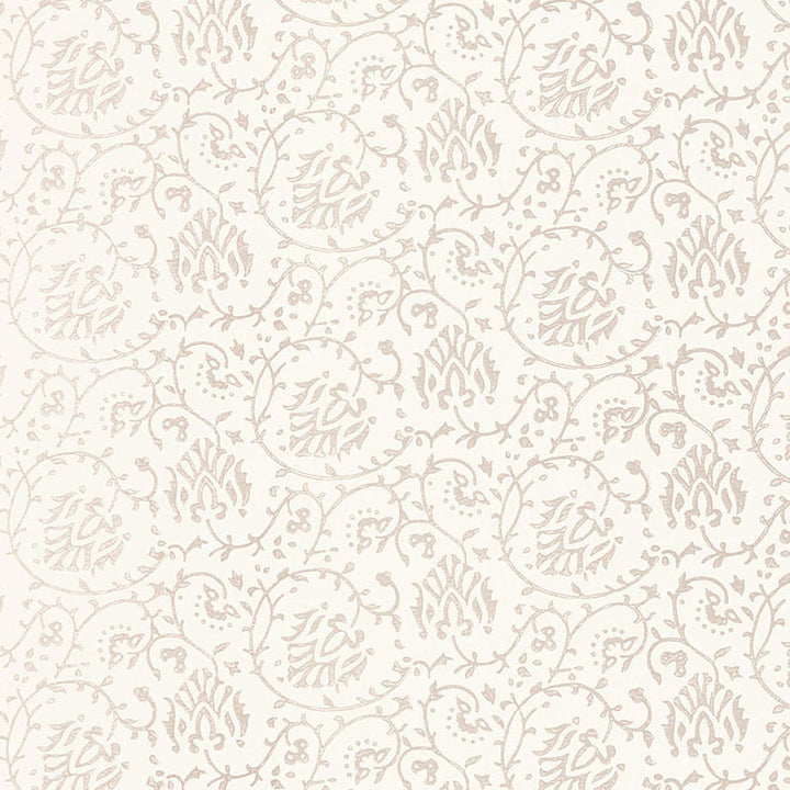 Sarana Vine Oyster 5005270 by Schumacher Designer Wallpaper JAIPUR / HAND BLOCK PRINTS Paper 0 INDIA </p><p>Repeat: Horizontal: and Vertical: 6 3/4" (17CM) 27 - Swanky Fabrics -