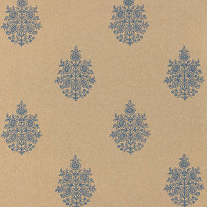 Asara Flower Indigo 5005323 by Schumacher Designer Wallcovering