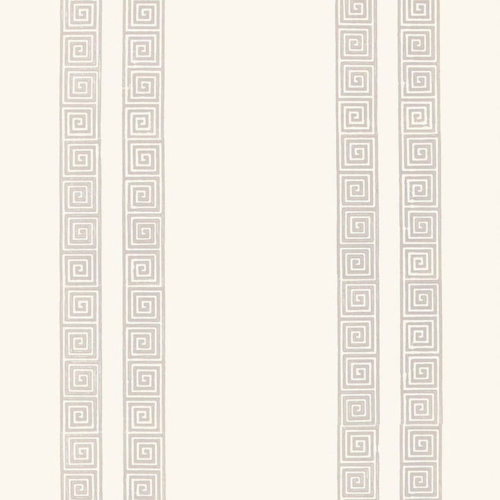 Greek Key Stripe Oyster 5005360 by Schumacher Designer Wallpaper JAIPUR / HAND BLOCK PRINTS Paper 0 INDIA </p><p>Repeat: Horizontal: and Vertical: 7 1/2" (19CM) 27 - Swanky Fabrics -