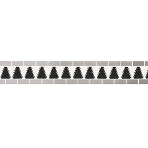 Cadiz Mosaic Border Mica 5006031 by Schumacher Designer Wallcovering