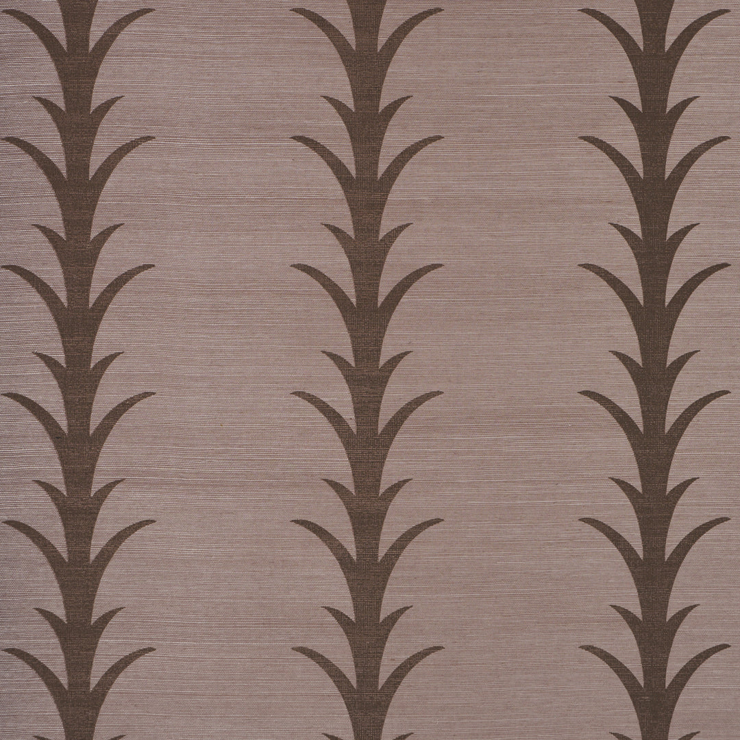Acanthus Stripe Sisal Rose Antique 5006059 by Schumacher Designer Wallcovering