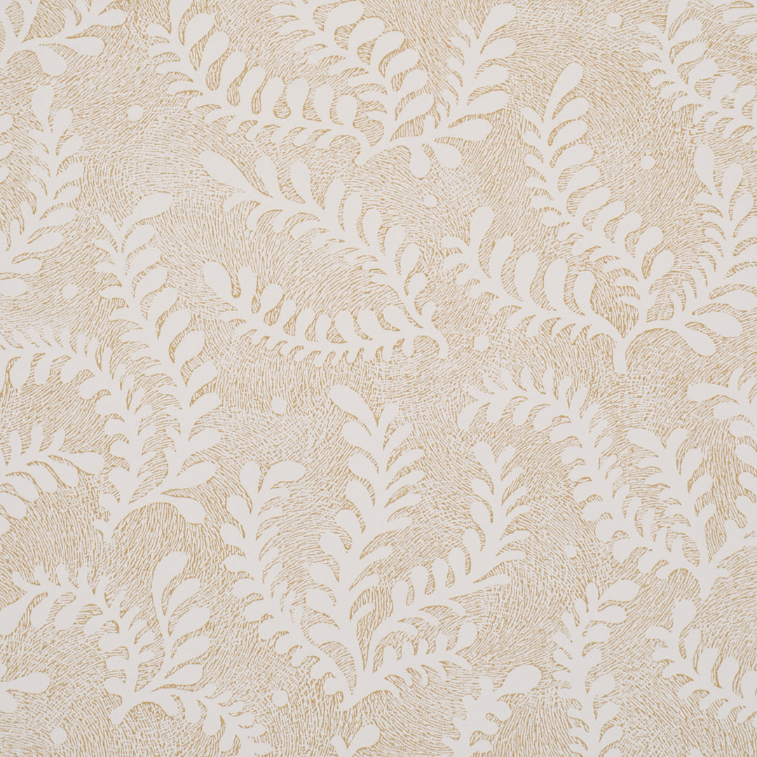 Etched Fern Ochre 5010386 by Schumacher Designer Wallcovering
