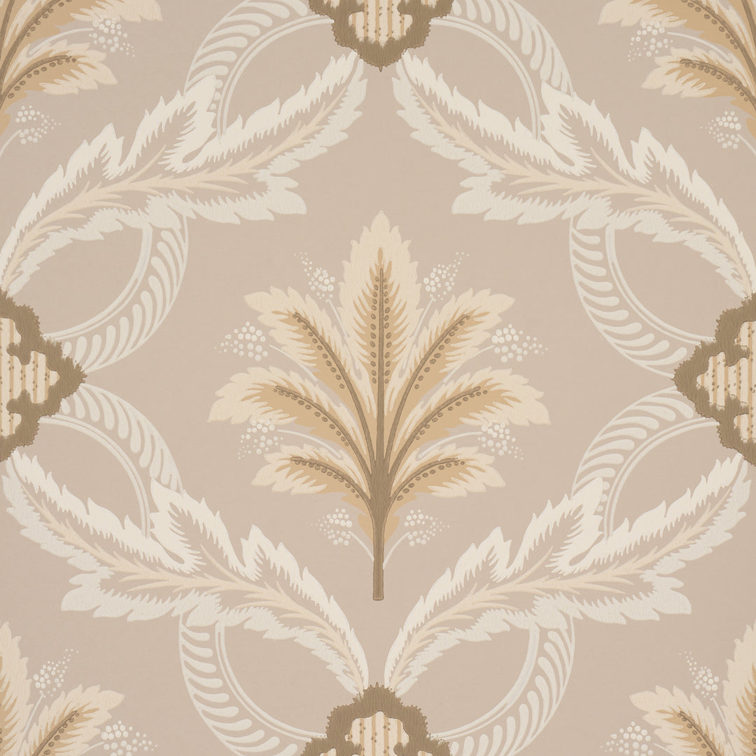 Front Waltz Taupe 5013153 by Schumacher Designer Wallcovering