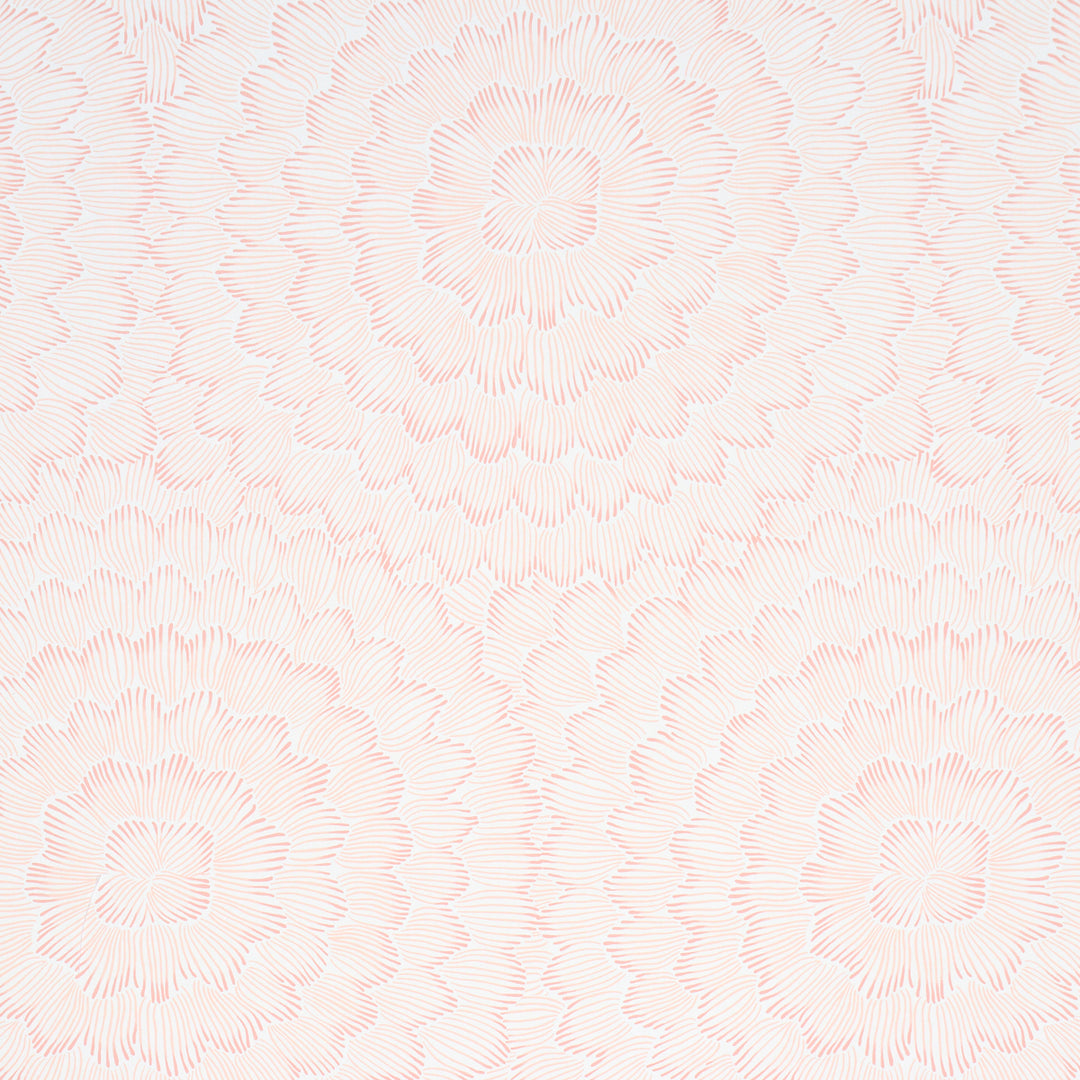 Feather Bloom Salmon 5013823 by Schumacher Designer Wallcovering