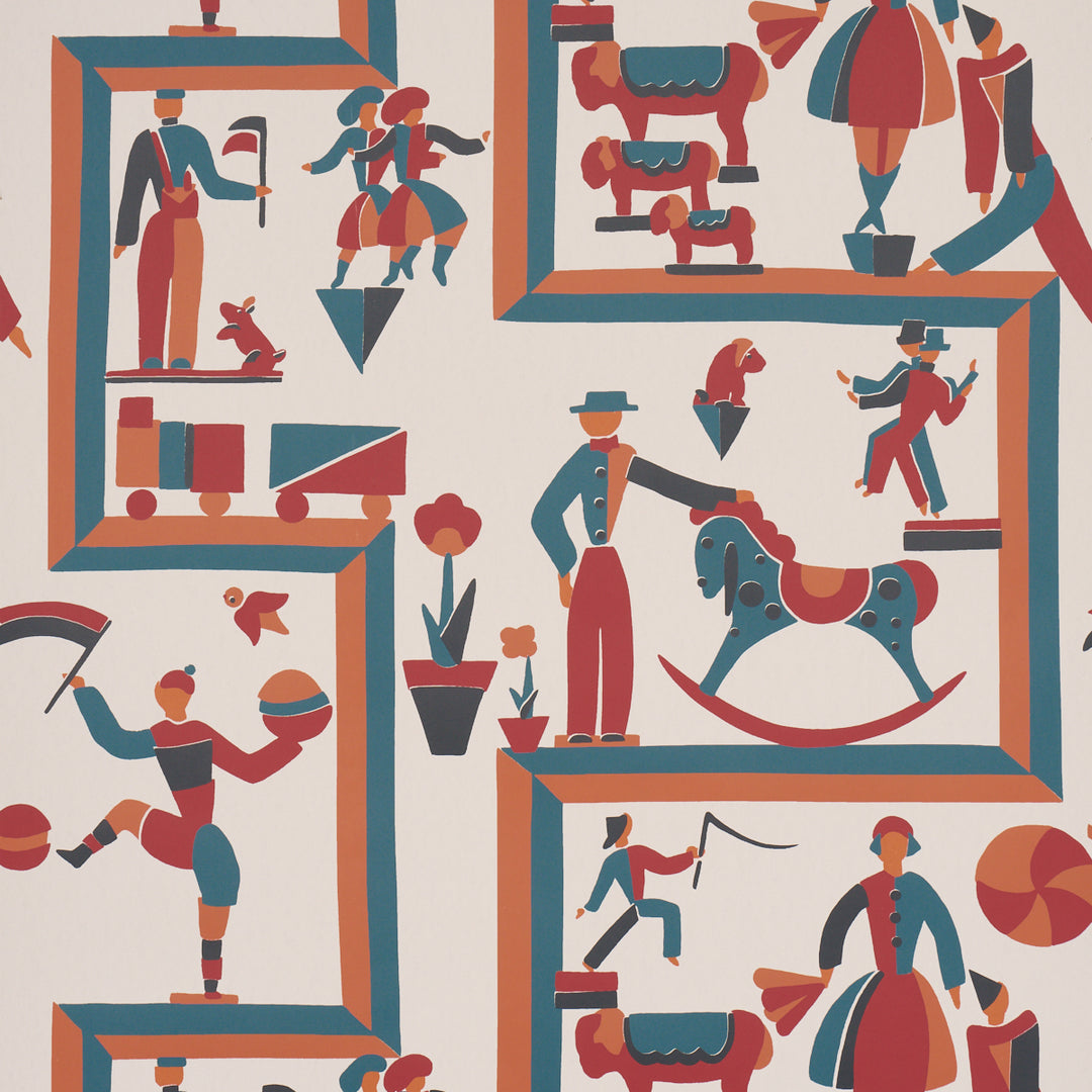 Vally Circus Multi 5016790 by Schumacher Designer Wallcovering