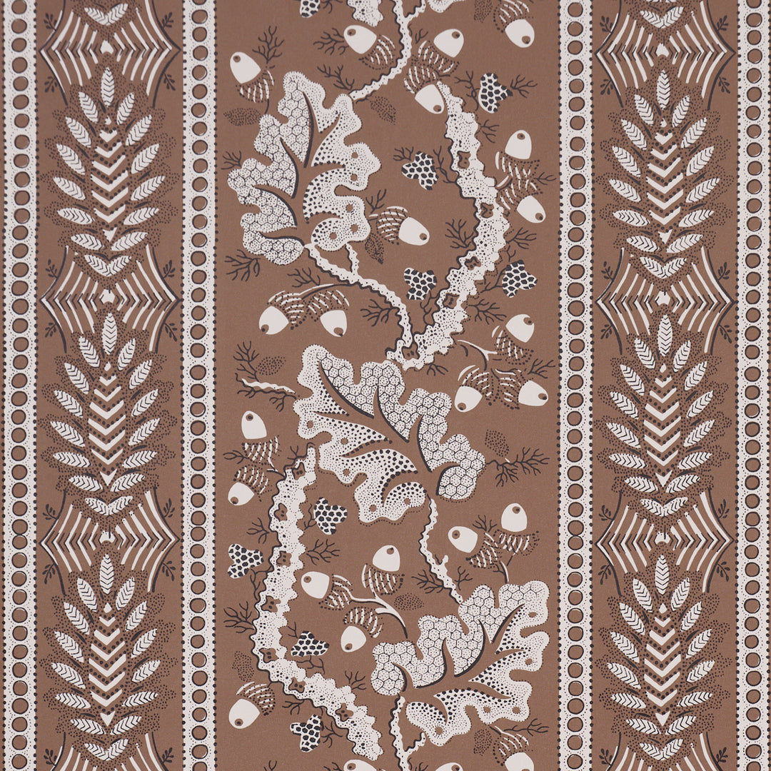 Richmond House Mocha 5017011 by Schumacher Designer Wallcovering