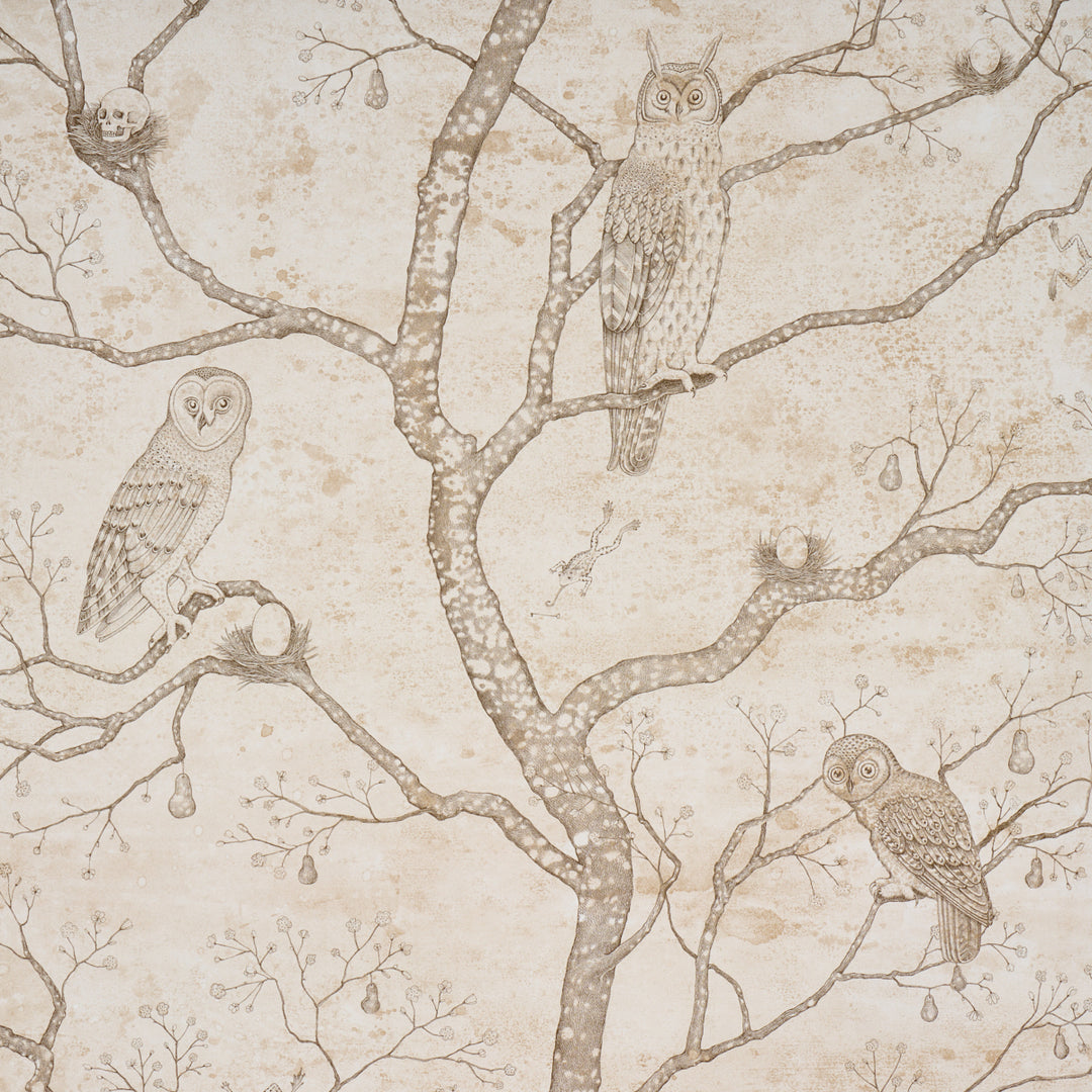 LAttesa Nella Notte Ivory 5017091 by Schumacher Designer Wallcovering