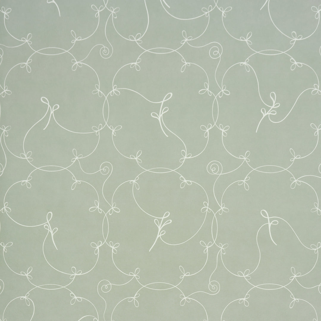 Broderie Cool Green 5017851 by Schumacher Designer Wallcovering