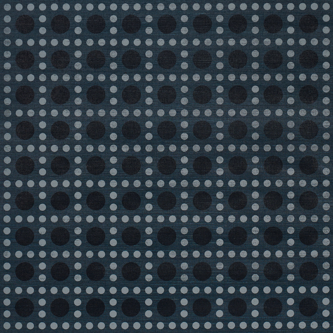 Puntini Sisal Indigo 5017873 by Schumacher Designer Wallcovering