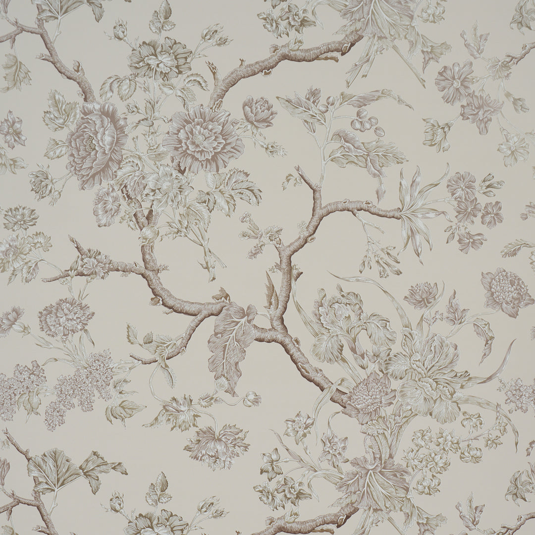 Inverness Garden Ivory 5017972 by Schumacher Designer Wallcovering