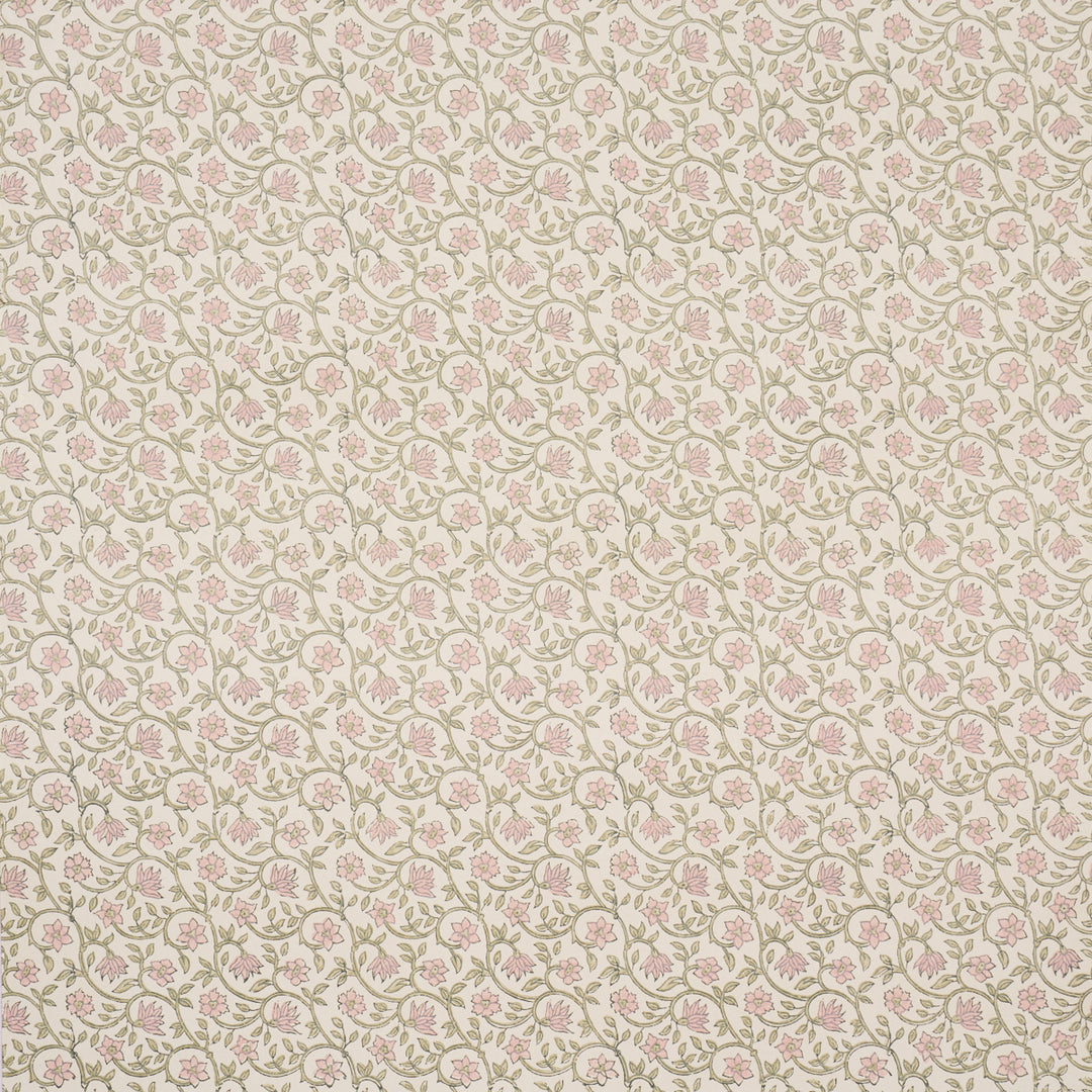 Malaya Hand-Block Print Petal 5018460 by Schumacher Designer Wallcovering