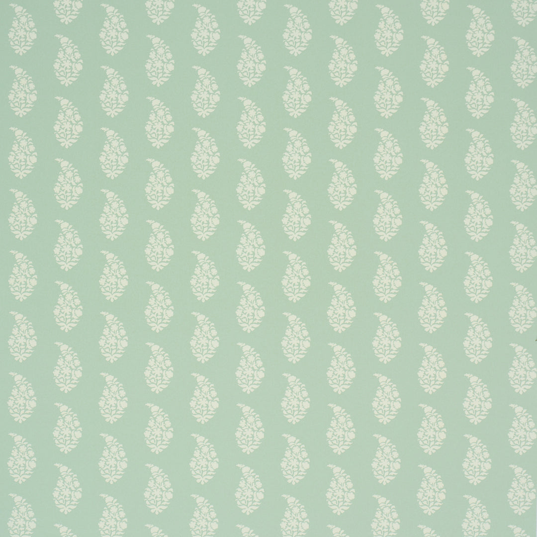 Kaia Paisley Celadon 5018491 by Schumacher Designer Wallcovering