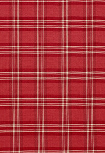 Check Rustique Cranberry 50202 by Schumacher Designer Fabric