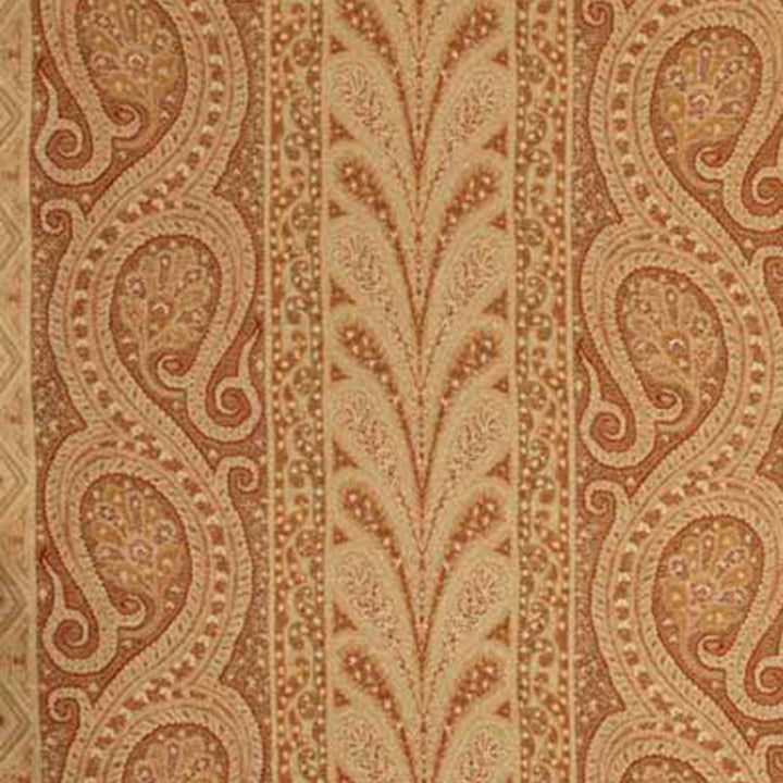 Chatelaine Paisley Camel/Sienna 50770 by Schumacher Designer Fabric CHROMA See Sample ITALY LIGHT DUTY </p><p>Repeat: Horizontal: 29 1/2" (75CM) and Vertical: 17 1/8" (43CM) 59" WIDE (150CM) - Swanky Fabrics -