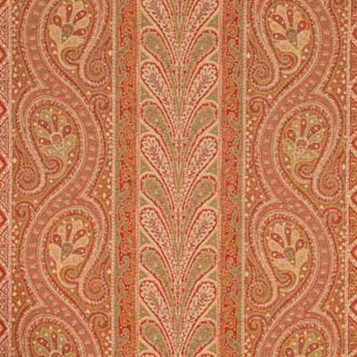 Chatelaine Paisley Red/Moss 50771 by Schumacher Designer Fabric CHROMA See Sample ITALY LIGHT DUTY </p><p>Repeat: Horizontal: 29 1/2" (75CM) and Vertical: 17 1/8" (43CM) 59" WIDE (150CM) - Swanky Fabrics -
