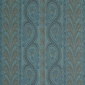 Chatelaine Paisley Blue 50774 by Schumacher Designer Fabric