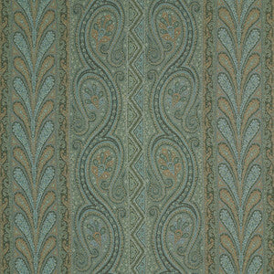 Chatelaine Paisley Jade 50776 by Schumacher Designer Fabric