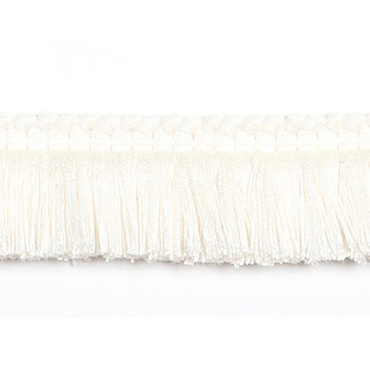 Hellenic Key Brushed Fringe Pearl by Europatex Designer Fabric Hellenic 97% Fibranne, 2% Polyester, 1% Nylon 1.25 inches - Swanky Fabrics -