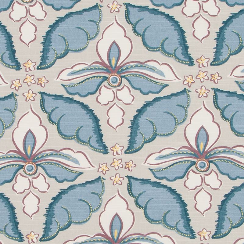 Robert Allen @Home Fabric Painted Damask Soft Plum 7 Yards