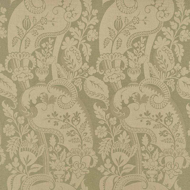Tela Damasco Aqua 51902 by Schumacher Fabric Schumacher Fabric Tela Damasco Aqua 51902Fabric LINEN 100% ITALY </p><p>Repeat: H: HORZ. 24" (61CM) , V: VERT. 52 1/2" (133 cm) 60 - Fabric Carolina -