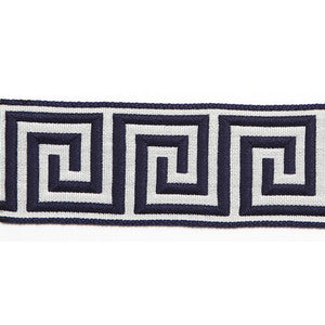Hellenic Key Jacquard Tape Marine by Europatex Designer Fabric